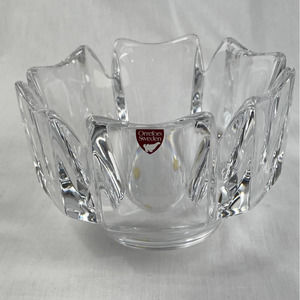 ORREFORS SWEDEN CRYSTAL CORONA BOWL